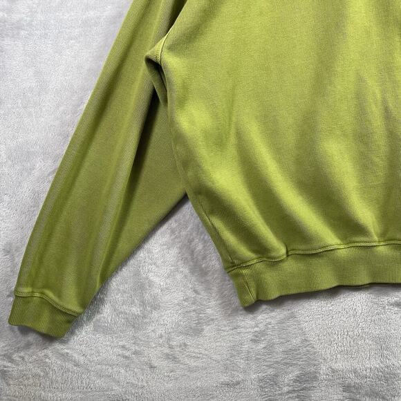 Tommy Bahama 1/4 Zip Sweatshirt Men's Large Green Beachy Summer 100% Cotton - Picture 13 of 13